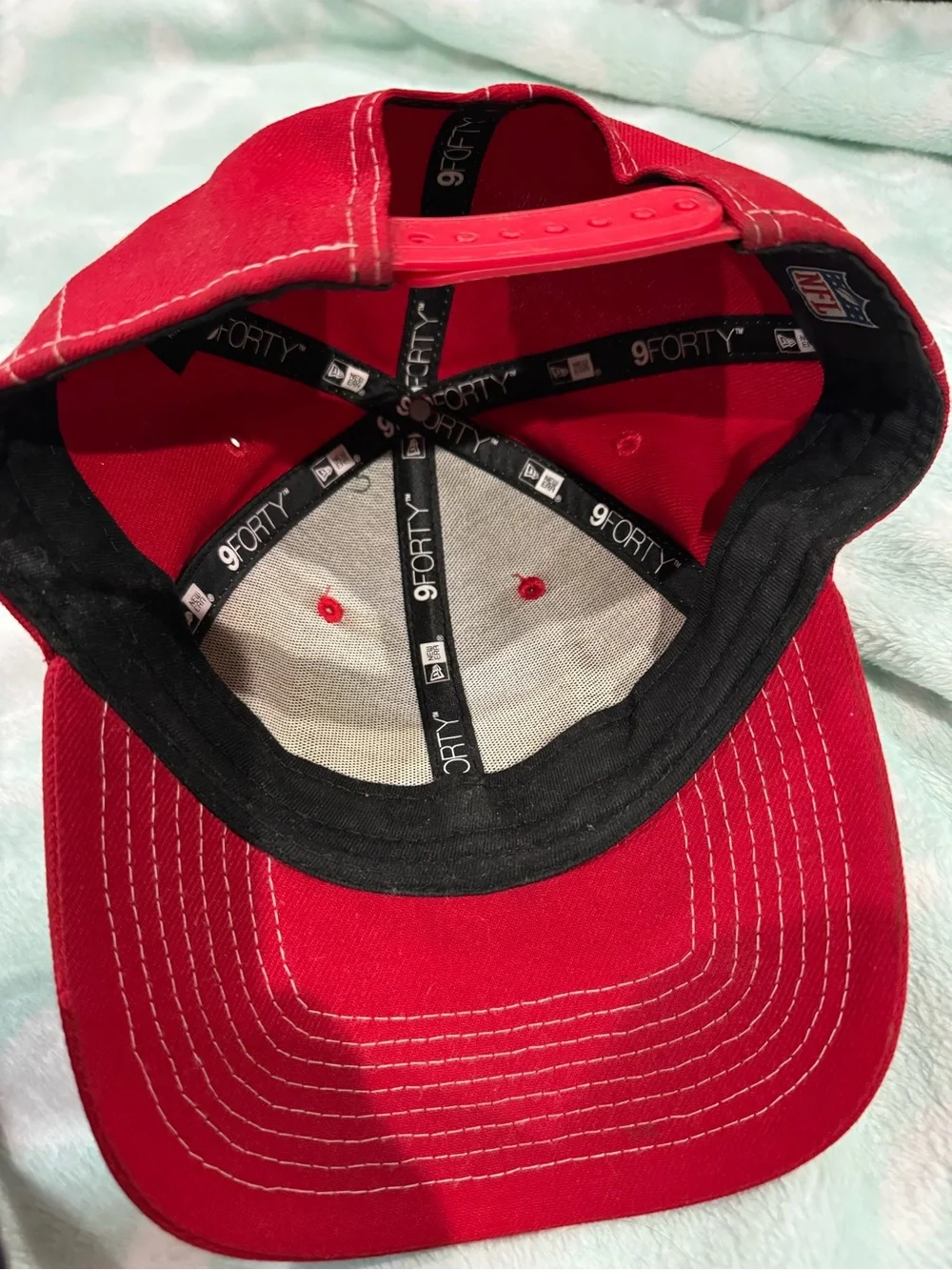 New Era Red SF Logo Baseball Cap with White Stitching